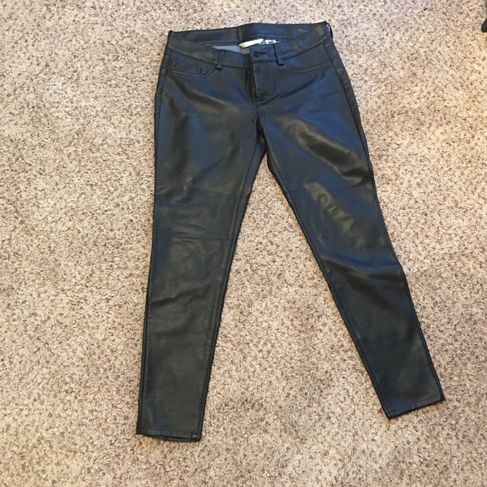 Faux leather pants